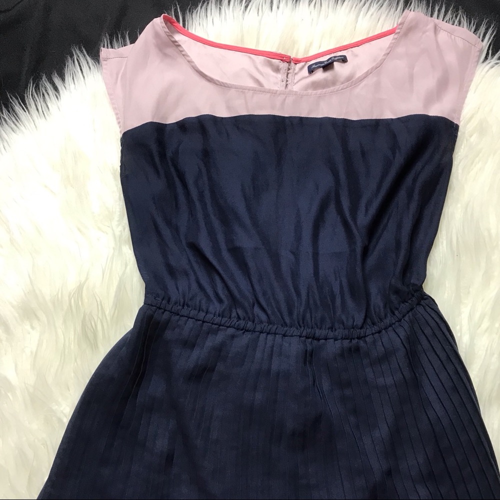 American Eagle Outfitters Pleated Colorblock Dress - Picture 4 of 8